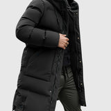Jan – Manteau long matelassé avec capuche