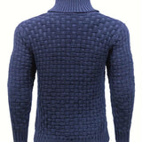 Elías – Pull stylé avec col montant et boutons