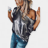 Natálie - Blouse en soie avec paillettes