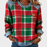 Ivy – Sweat à manches longues pour femmes avec motif patchwork