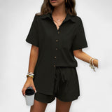 Karolína - Ensemble confortable avec chemise et shorts
