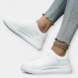 Stela - Chaussures de Sport en Cuir Blanc