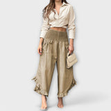 Jaya - Pantalon en lin décontracté avec des plis tendance