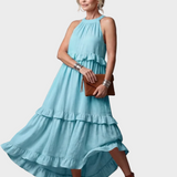 Katia - Robe Maxi avec Halter et Volants