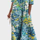Elena - Robe midi fluide et légère à fleurs