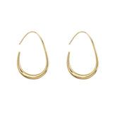 Boucles d'Oreilles Ovales en Métal
