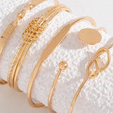 Bracelet en Chaîne Géométrique Ouverte