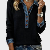 Ravit - Blouse en jean tissée à manches longues