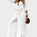 Mia - Costume deux pièces moderne et uni pour femme
