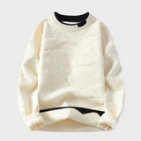 Pull avec un motif texturé de style abstrait