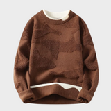 Pull avec un motif texturé de style abstrait