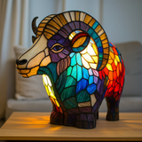 Leo - Lampe en forme de chèvre Magisk en vitrail