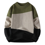 Pull Moderne Tricoté en Trois Couleurs
