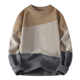 Pull Moderne Tricoté en Trois Couleurs