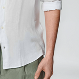 Blanc - Chemise en Lin Essentielle