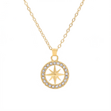 Collier Pendentif Étoile du Nord | Or Blanc
