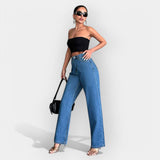 Mia - Jeans haute taille à coupe large confortable