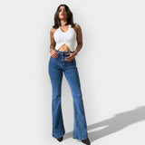 Barbora - Jeans à taille haute évasée