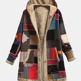 Jade - Veste en Polaire Patchwork Vintage
