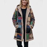 Automne - Patchwork Terreux Douillet avec Capuche