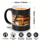 Tasse thermique en céramique magique avec motif de bibliothèque