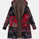 Marina - Hoodie Manteau Patchwork Abstrait Boho