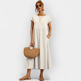 Robes en Coton Légères avec Poches