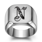 Bague Initiale Noble Classique | Or Blanc