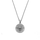 Pendentif Boussole | Or Blanc