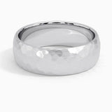Bague Texturée Elric | Or Blanc