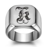 Bague Initiale Noble Classique | Or Blanc