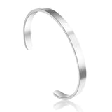 Bracelet Jonc Ronan | Or Blanc