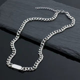 Collier en chaîne cubaine | Or blanc