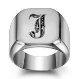 Bague Initiale Noble Classique | Or Blanc