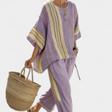 Lorena - Ensemble Boho en Lin et Bambou