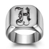 Bague Initiale Noble Classique | Or Blanc