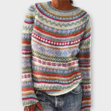 Pull vintage tissé pour femmes