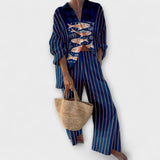 Valisa - Ensemble avec motif Koï en couleur bleue