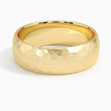 Bague Texturée Elric | Or Blanc