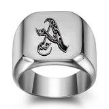 Bague Initiale Noble Classique | Or Blanc
