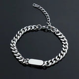 Bracelet en Chaîne Cubaine | Or Blanc