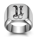 Bague Initiale Noble Classique | Or Blanc