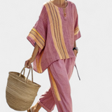 Lorena - Ensemble Boho en Lin et Bambou