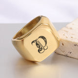 Bague Initiale Noble Classique | Or