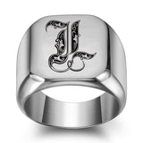Bague Initiale Noble Classique | Or Blanc