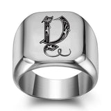 Bague Initiale Noble Classique | Or Blanc