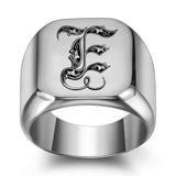Bague Initiale Noble Classique | Or Blanc