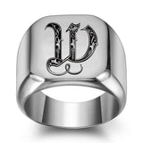 Bague Initiale Noble Classique | Or Blanc