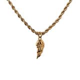 Collier Pendentif Elio Wing | Or Blanc