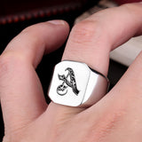 Bague Initiale Noble Classique | Or Blanc